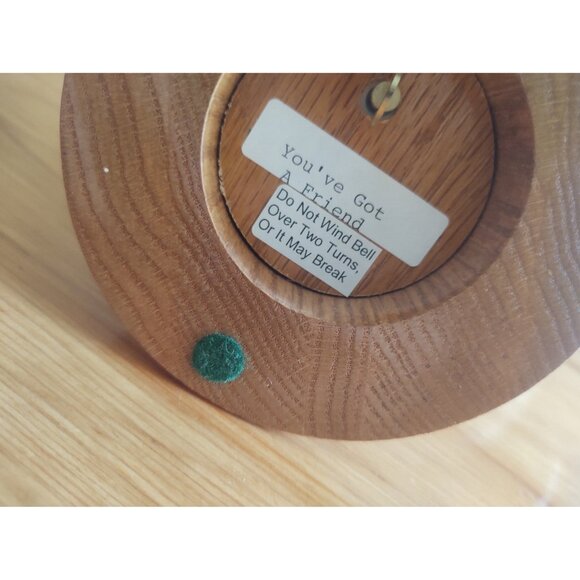Vintage Albert Jacobs Wooden Bell Music Box “You’ve Got A Friend” Hand Painted - Picture 8 of 11